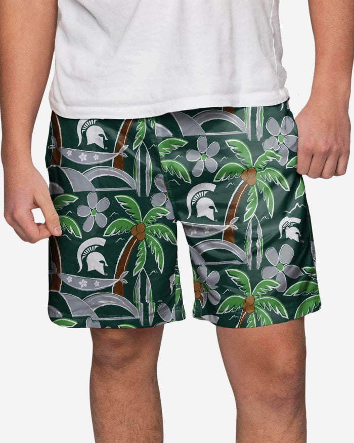 Michigan State Spartans Tropical Swimming Trunks FOCO S - FOCO.com