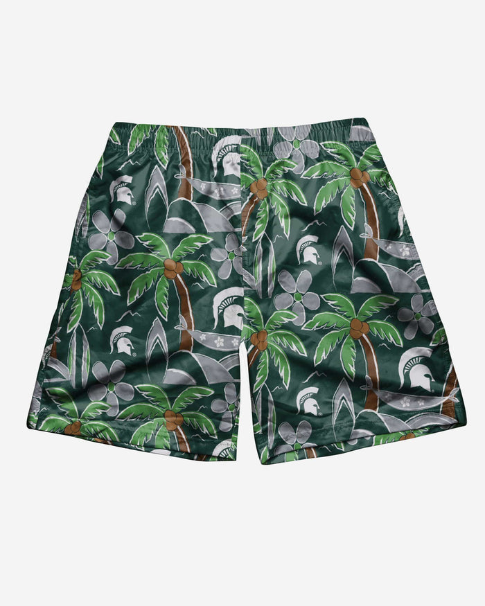 Michigan State Spartans Tropical Swimming Trunks FOCO - FOCO.com