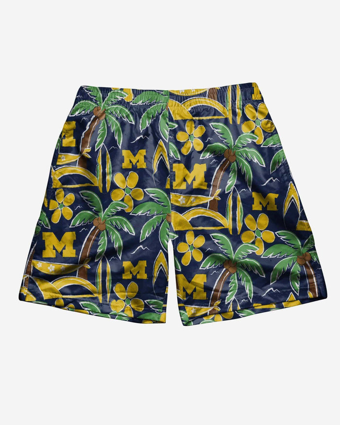 Michigan Wolverines Tropical Swimming Trunks FOCO - FOCO.com