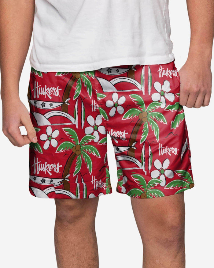 Nebraska Cornhuskers Tropical Swimming Trunks FOCO S - FOCO.com