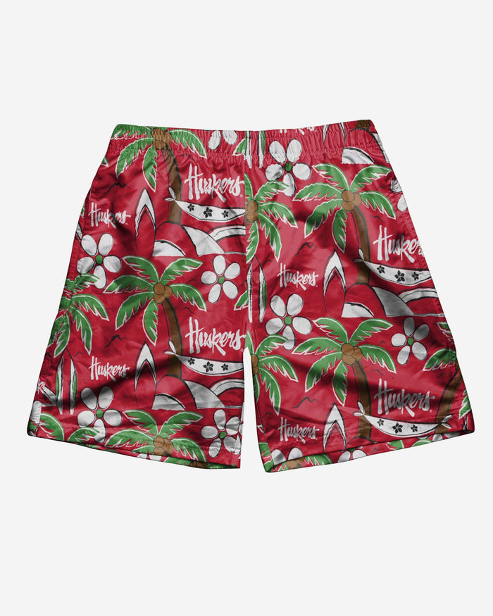 Nebraska Cornhuskers Tropical Swimming Trunks FOCO - FOCO.com