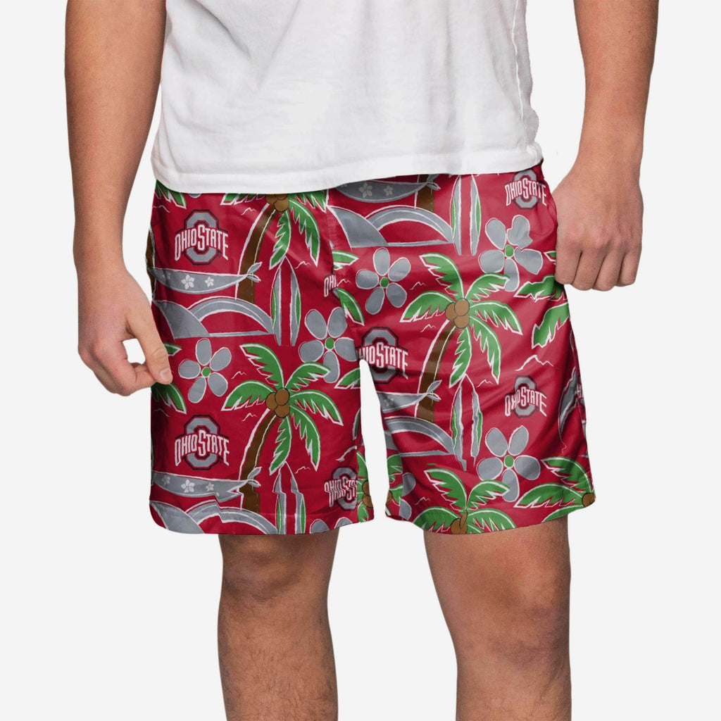 Ohio State Buckeyes Tropical Swimming Trunks FOCO S - FOCO.com