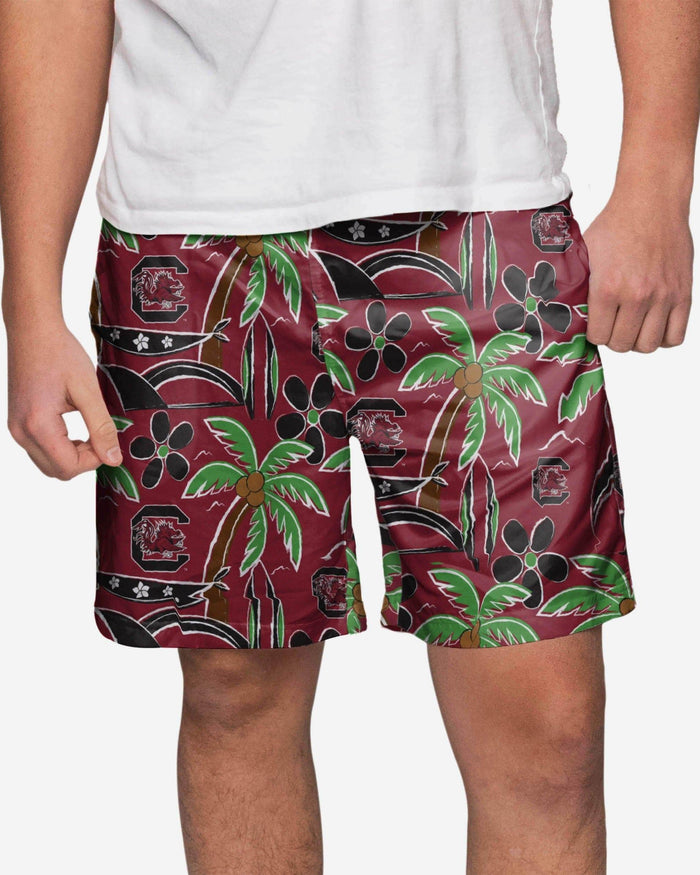 South Carolina Gamecocks Tropical Swimming Trunks FOCO S - FOCO.com