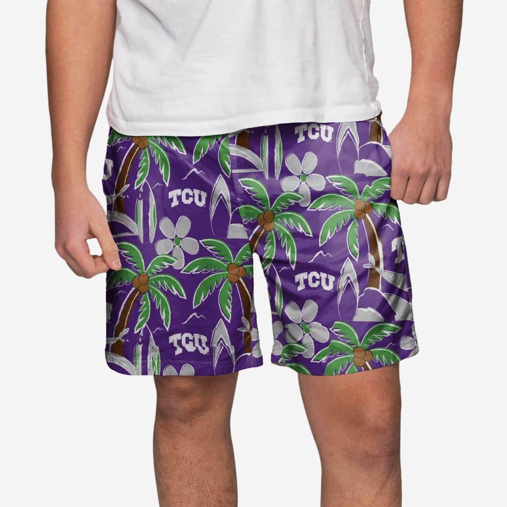 TCU Horned Frogs Tropical Swimming Trunks FOCO S - FOCO.com