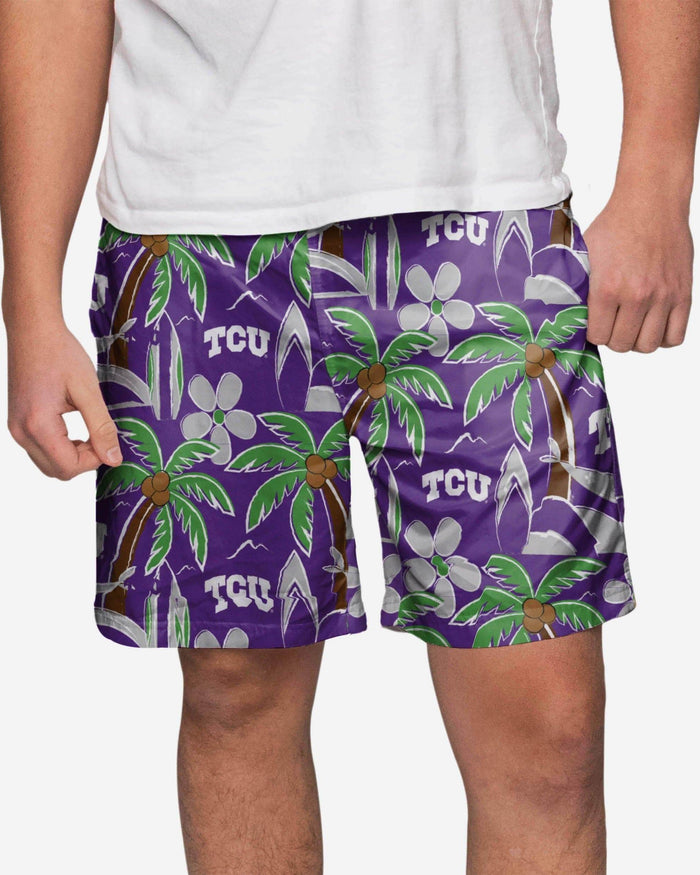 TCU Horned Frogs Tropical Swimming Trunks FOCO S - FOCO.com