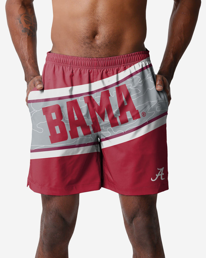 Alabama Crimson Tide Big Wordmark Swimming Trunks FOCO S - FOCO.com