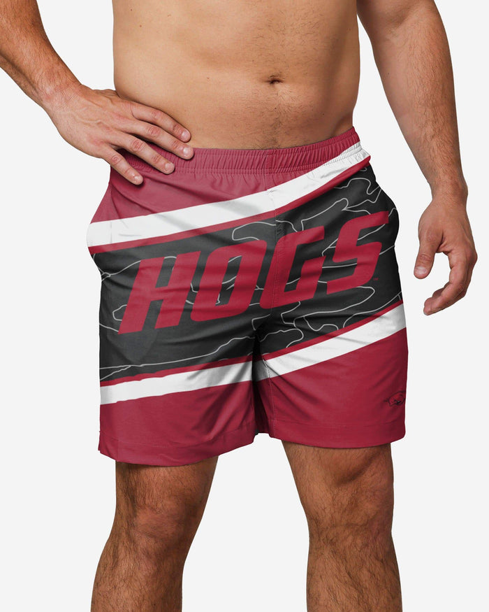 Arkansas Razorbacks Big Wordmark Swimming Trunks FOCO S - FOCO.com