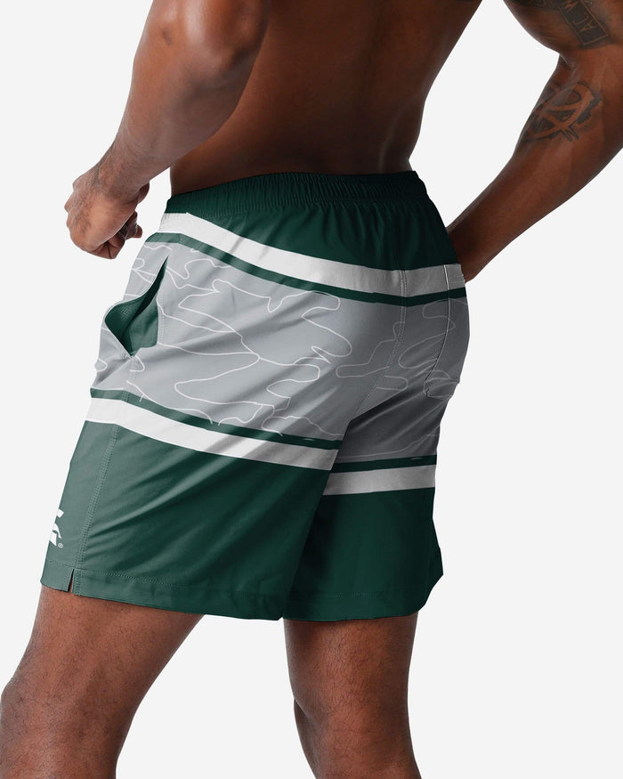 Michigan State Spartans Big Wordmark Swimming Trunks FOCO - FOCO.com