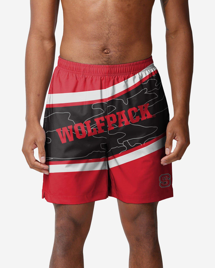 NC State Wolfpack Big Wordmark Swimming Trunks FOCO S - FOCO.com