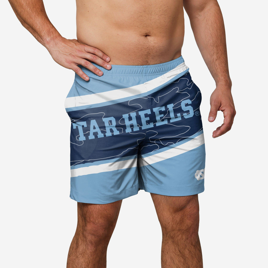 North Carolina Tar Heels Big Wordmark Swimming Trunks FOCO S - FOCO.com