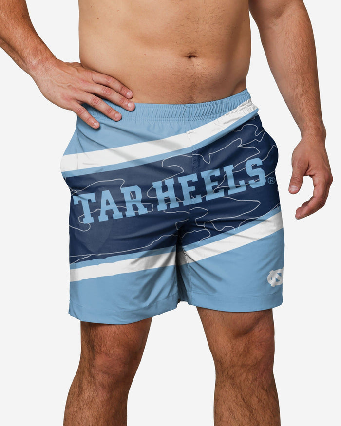 North Carolina Tar Heels Big Wordmark Swimming Trunks FOCO S - FOCO.com