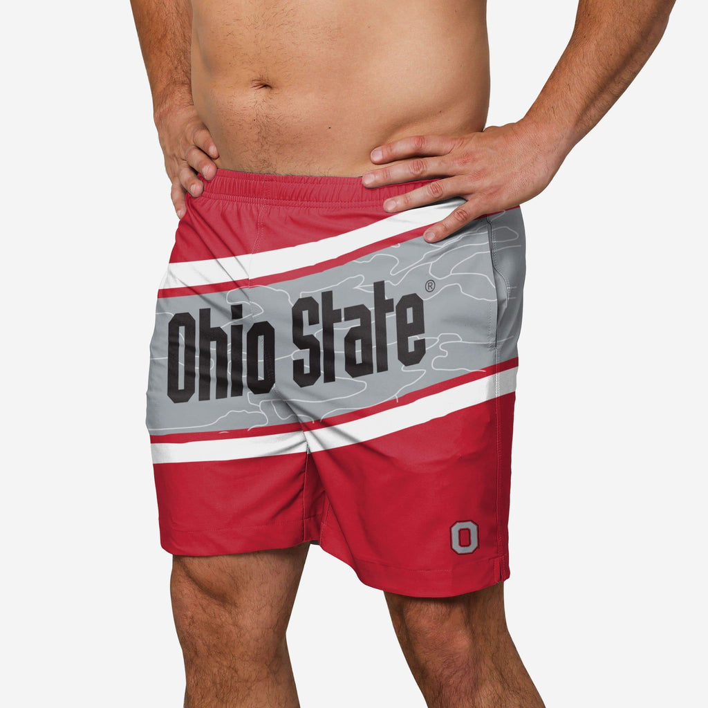 Ohio State Buckeyes Big Wordmark Swimming Trunks FOCO S - FOCO.com