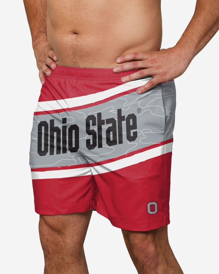 Ohio State Buckeyes Big Wordmark Swimming Trunks FOCO S - FOCO.com