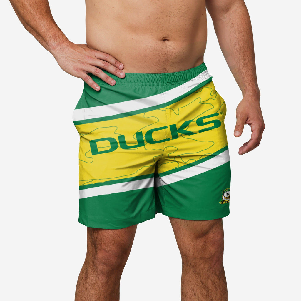 Oregon Ducks Big Wordmark Swimming Trunks FOCO S - FOCO.com