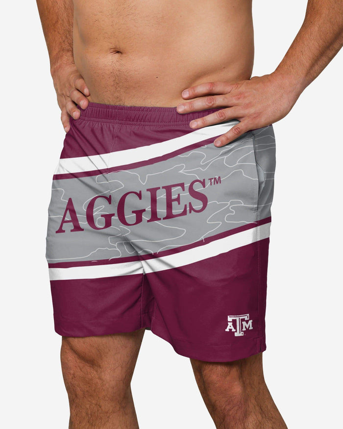 Texas A&M Aggies Big Wordmark Swimming Trunks FOCO S - FOCO.com