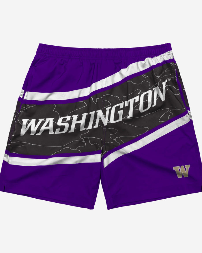 Washington Huskies Big Wordmark Swimming Trunks FOCO - FOCO.com