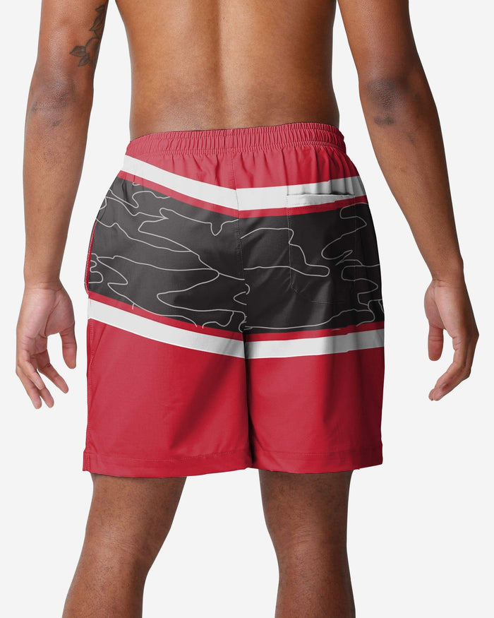Wisconsin Badgers Big Wordmark Swimming Trunks FOCO - FOCO.com