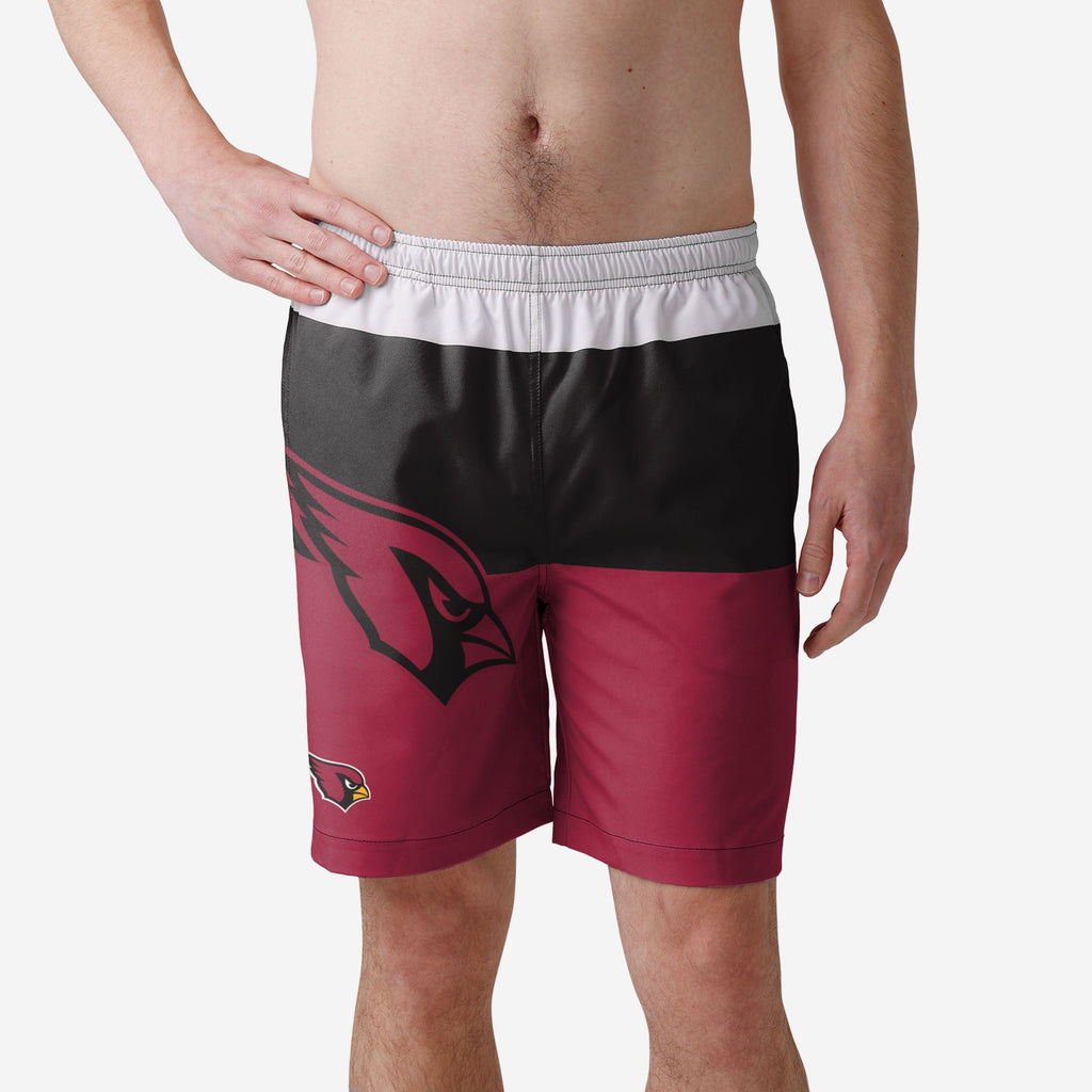 Arizona Cardinals 3 Stripe Big Logo Swimming Trunks FOCO S - FOCO.com