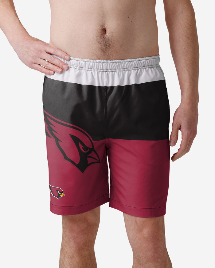 Arizona Cardinals 3 Stripe Big Logo Swimming Trunks FOCO S - FOCO.com