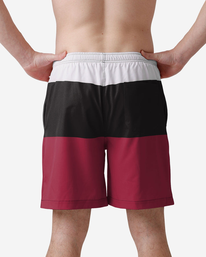 Arizona Cardinals 3 Stripe Big Logo Swimming Trunks FOCO - FOCO.com