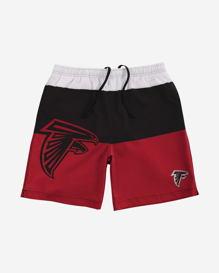 Atlanta Falcons 3 Stripe Big Logo Swimming Trunks FOCO - FOCO.com