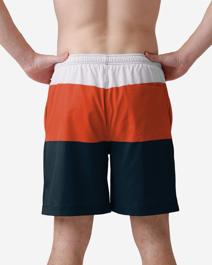 Chicago Bears 3 Stripe Big Logo Swimming Trunks FOCO - FOCO.com