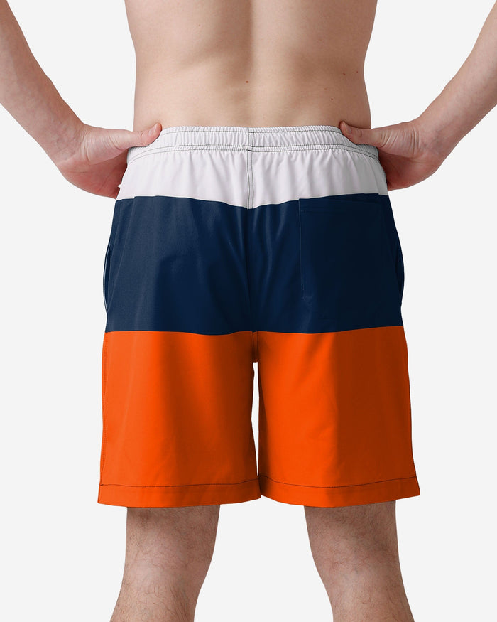 Denver Broncos 3 Stripe Big Logo Swimming Trunks FOCO - FOCO.com