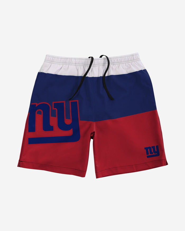 New York Giants 3 Stripe Big Logo Swimming Trunks FOCO - FOCO.com