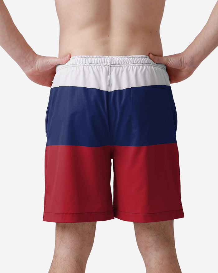 New York Giants 3 Stripe Big Logo Swimming Trunks FOCO - FOCO.com