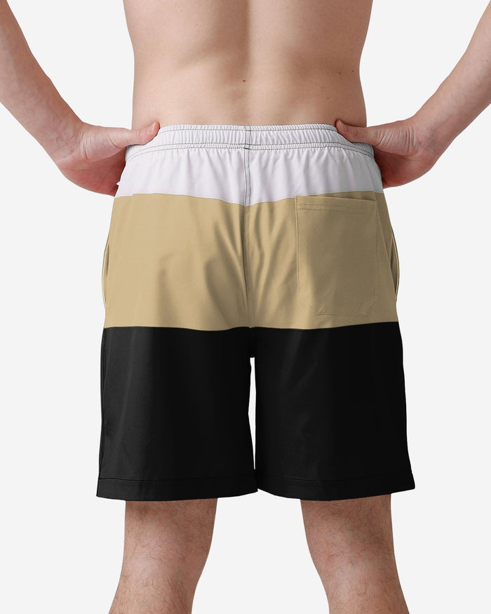 New Orleans Saints 3 Stripe Big Logo Swimming Trunks FOCO - FOCO.com