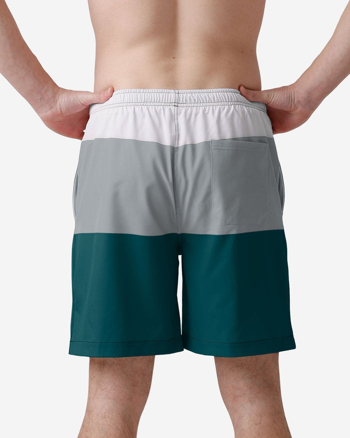 Philadelphia Eagles 3 Stripe Big Logo Swimming Trunks FOCO - FOCO.com