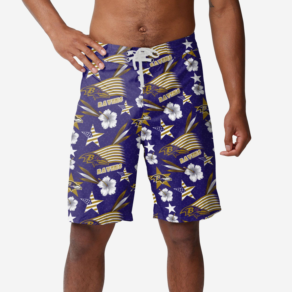 Baltimore Ravens Americana Boardshorts FOCO S - FOCO.com