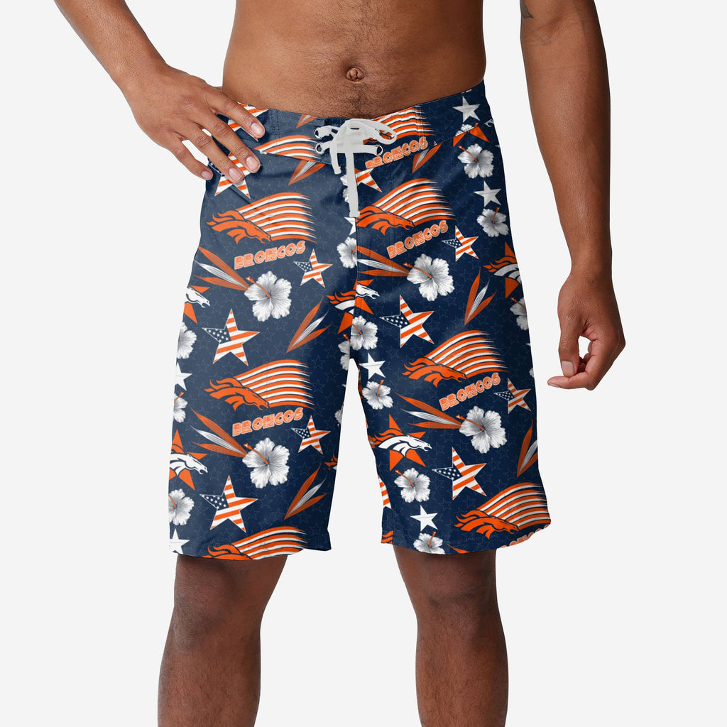 Denver Broncos Americana Boardshorts FOCO S - FOCO.com