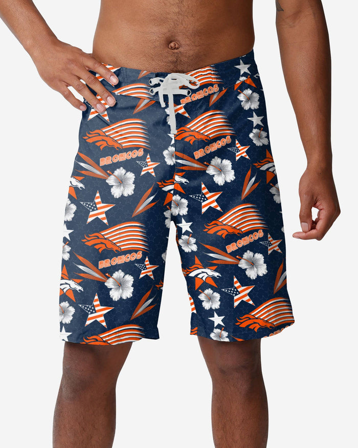 Denver Broncos Americana Boardshorts FOCO S - FOCO.com