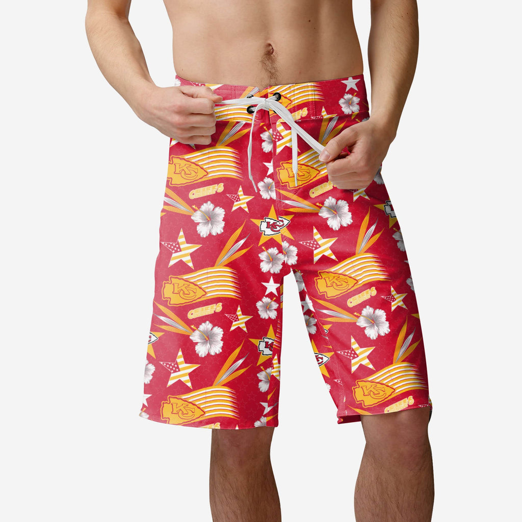 Kansas City Chiefs Americana Boardshorts FOCO S - FOCO.com