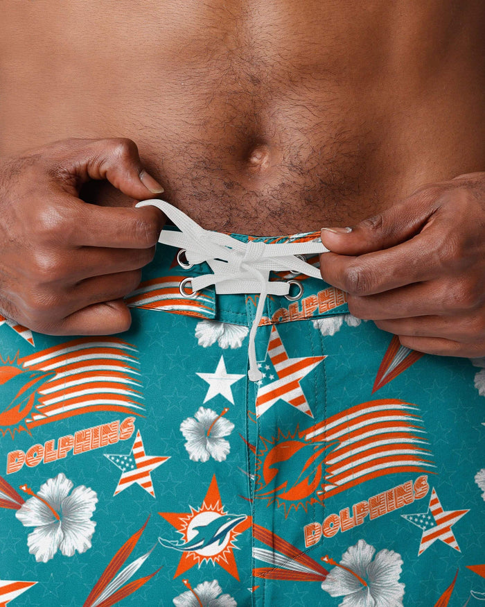 Miami Dolphins Americana Boardshorts FOCO - FOCO.com