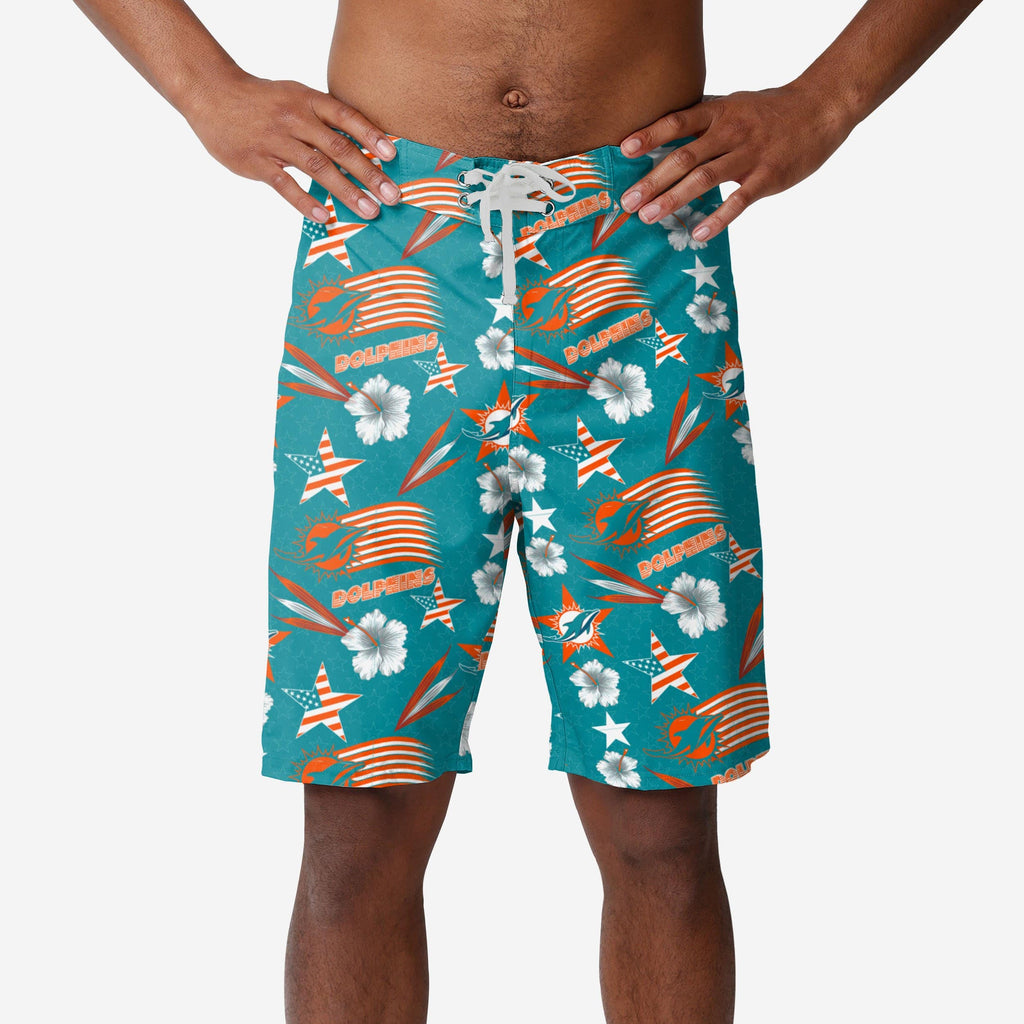 Miami Dolphins Americana Boardshorts FOCO S - FOCO.com