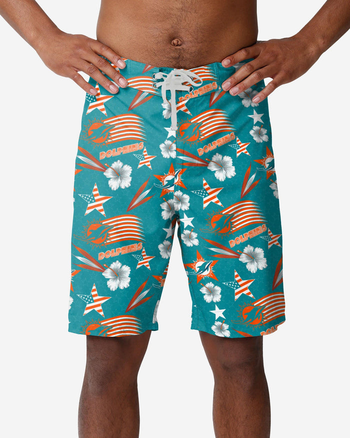 Miami Dolphins Americana Boardshorts FOCO S - FOCO.com