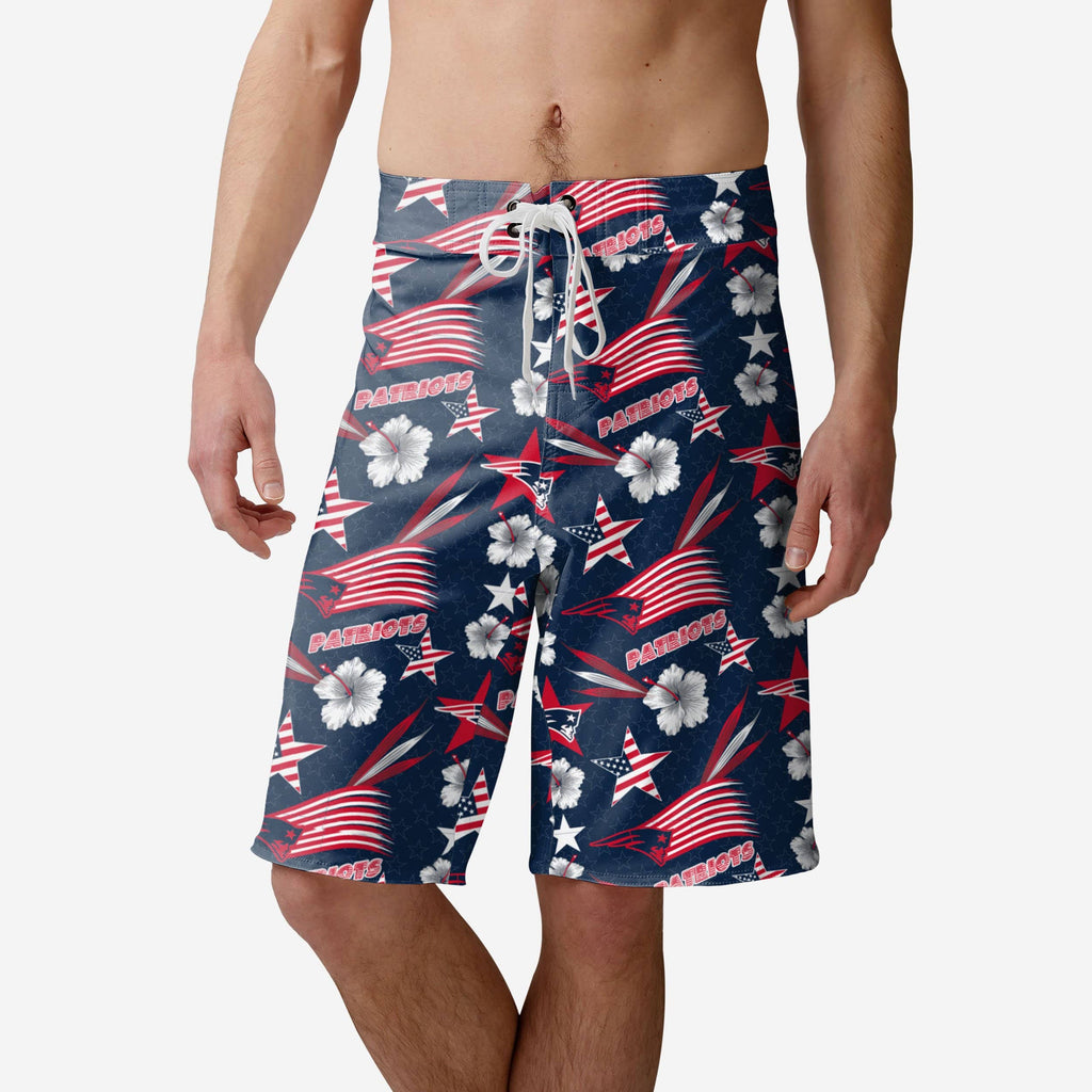 New England Patriots Americana Boardshorts FOCO S - FOCO.com