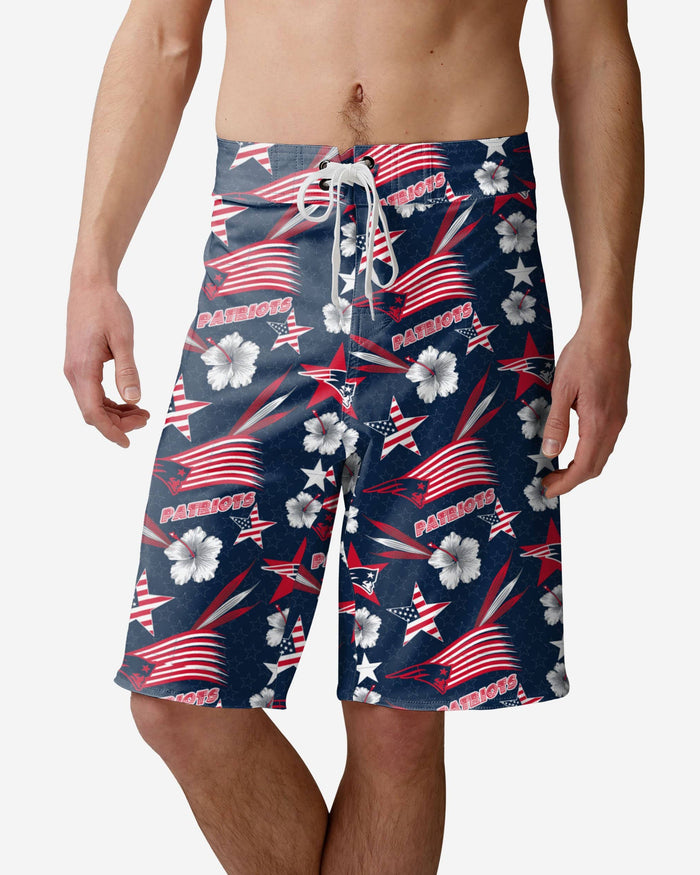 New England Patriots Americana Boardshorts FOCO S - FOCO.com