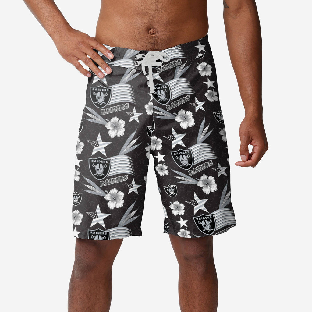 Las Vegas Raiders Americana Boardshorts FOCO S - FOCO.com