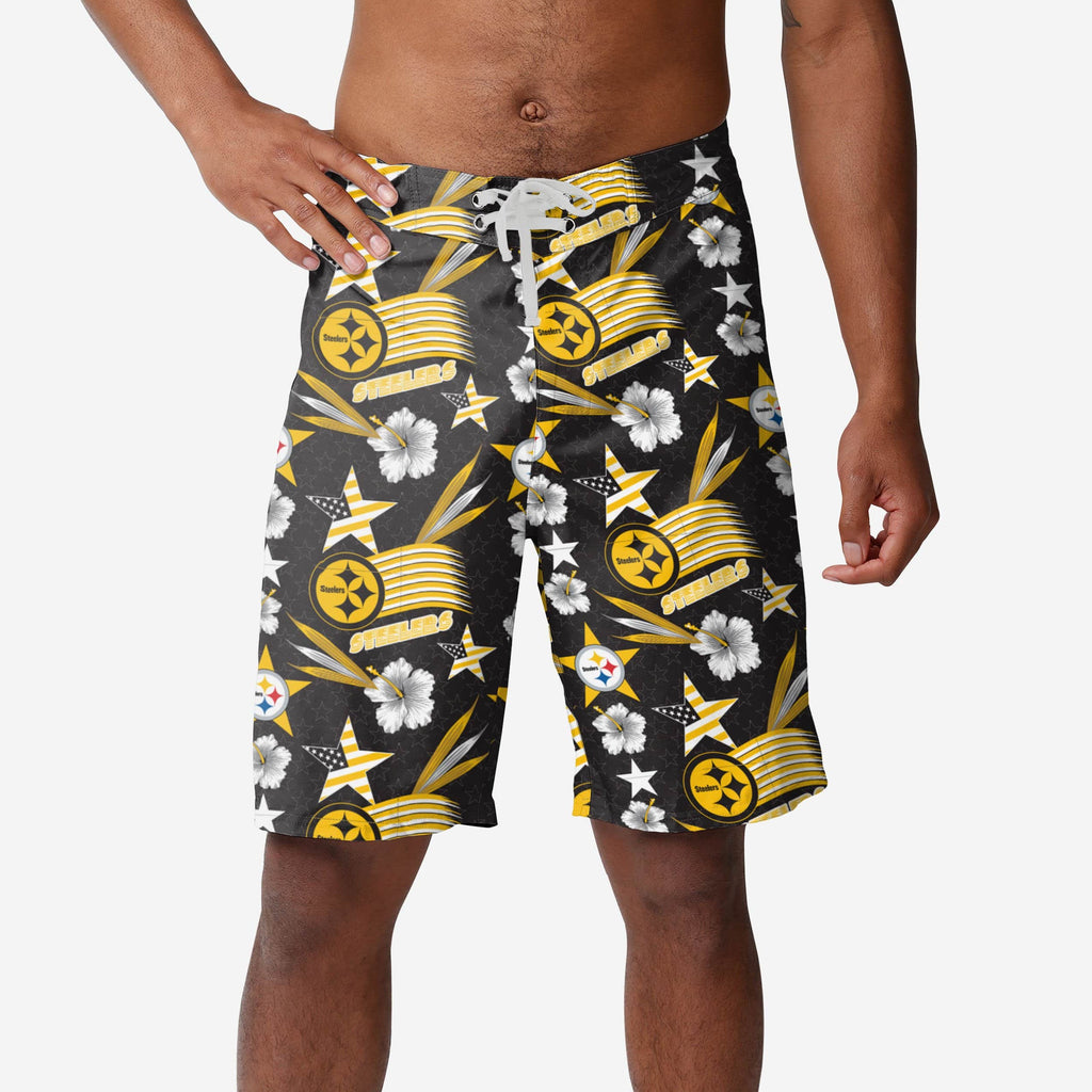 Pittsburgh Steelers Americana Boardshorts FOCO S - FOCO.com