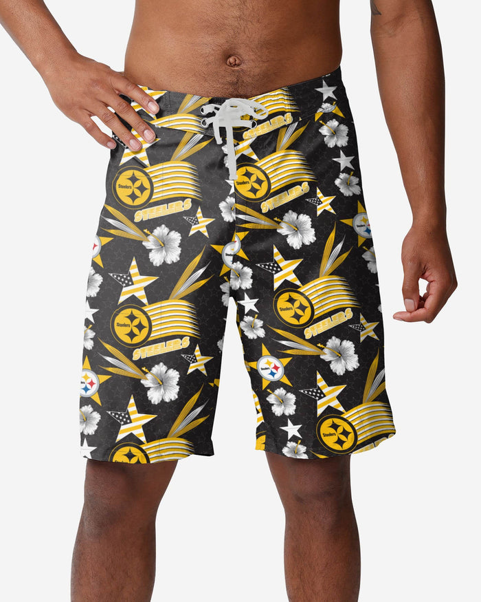 Pittsburgh Steelers Americana Boardshorts FOCO S - FOCO.com