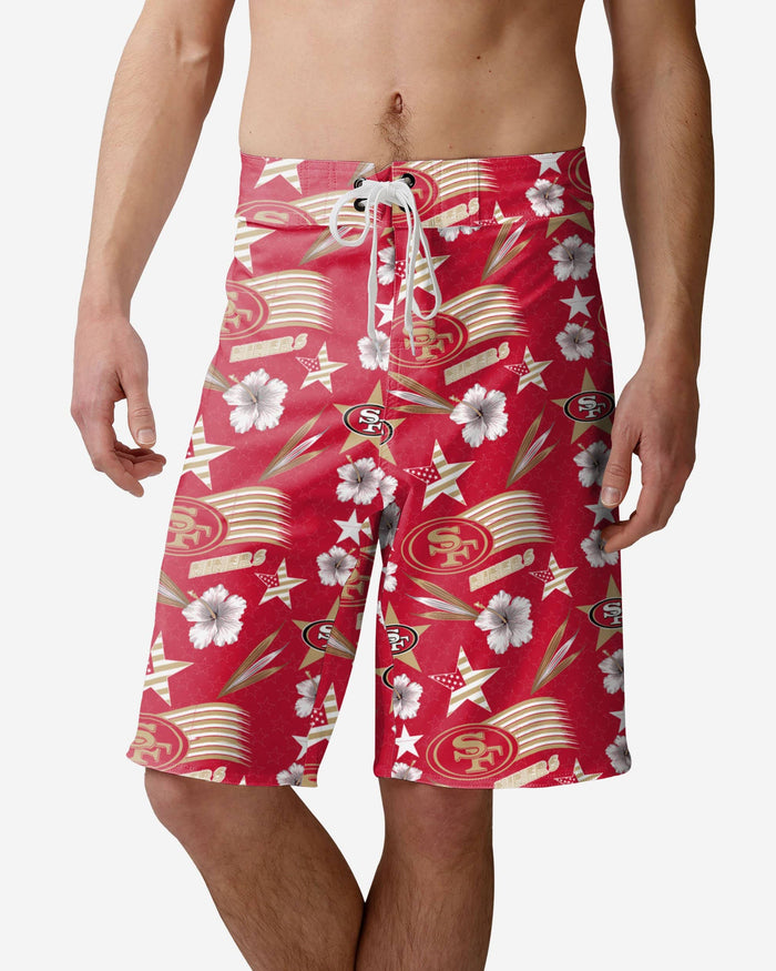 San Francisco 49ers Americana Boardshorts FOCO S - FOCO.com