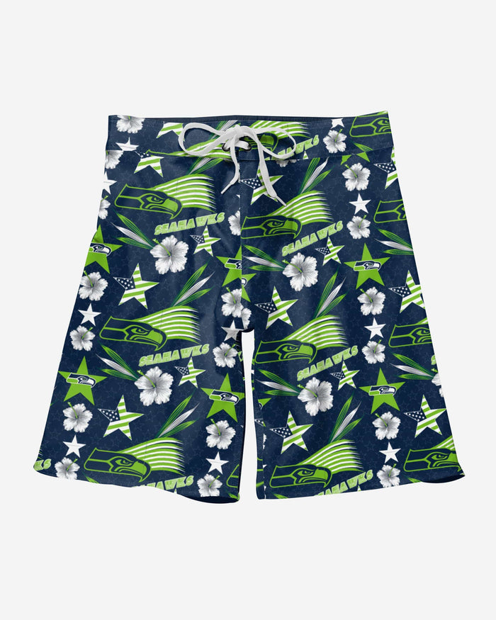 Seattle Seahawks Americana Boardshorts FOCO - FOCO.com