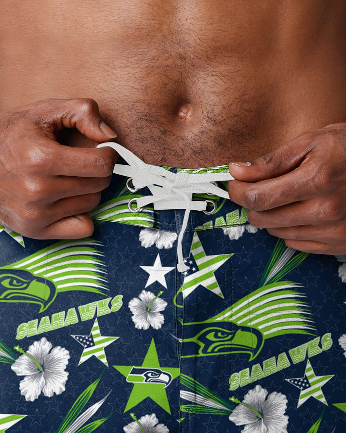 Seattle Seahawks Americana Boardshorts FOCO - FOCO.com