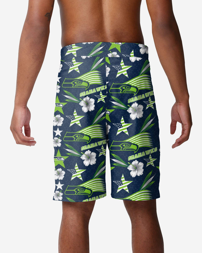 Seattle Seahawks Americana Boardshorts FOCO - FOCO.com