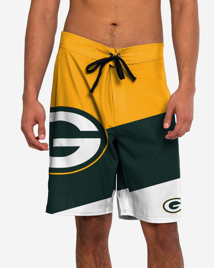 Green Bay Packers Color Dive Boardshorts FOCO S - FOCO.com