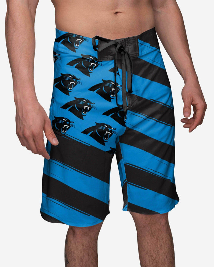 Carolina Panthers Diagonal Flag Boardshorts FOCO S - FOCO.com