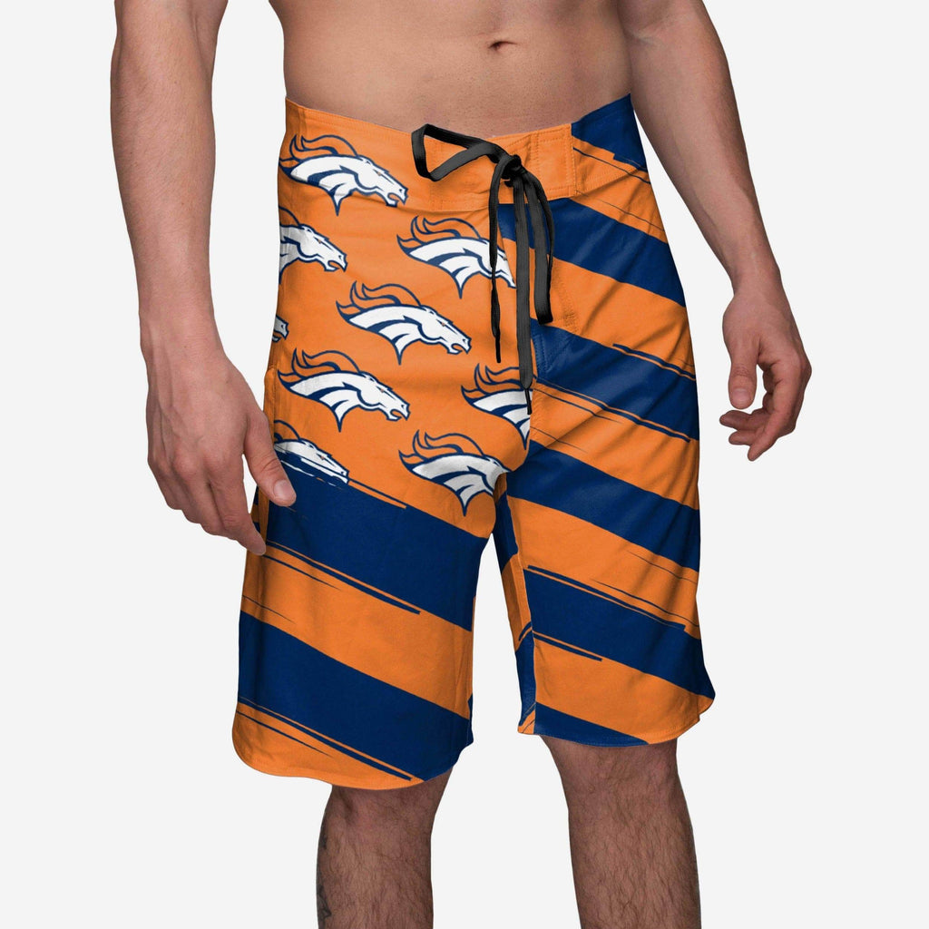 Denver Broncos Diagonal Flag Boardshorts FOCO S - FOCO.com